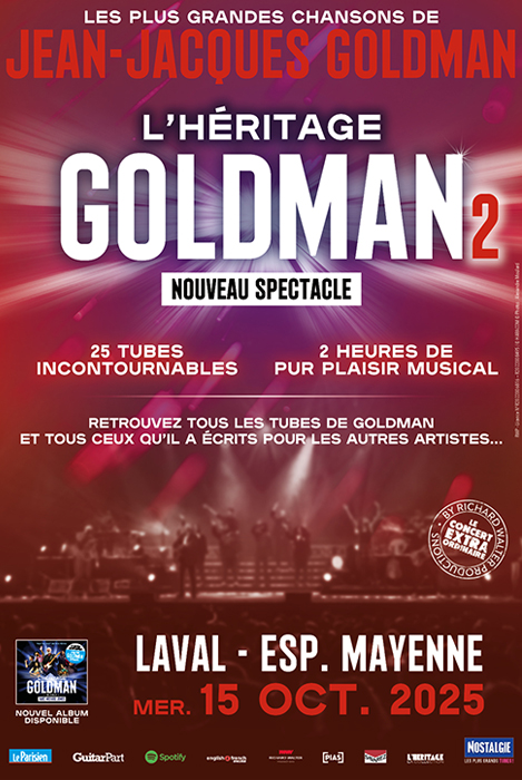 affiche du spectacle Heritage Goldman 2