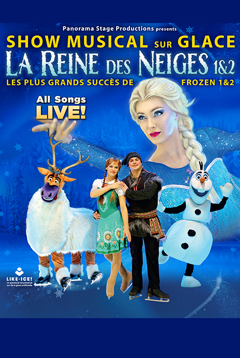 affiche du spectacle de la reine des neiges sur glace